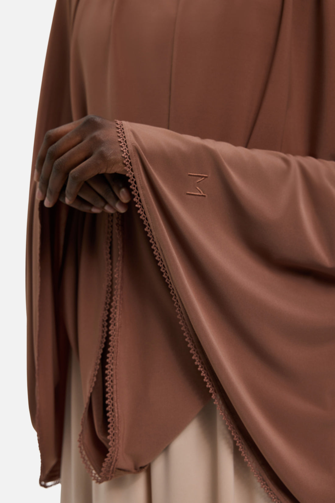 Der Picot Edge Khimar | Roasted Walnut