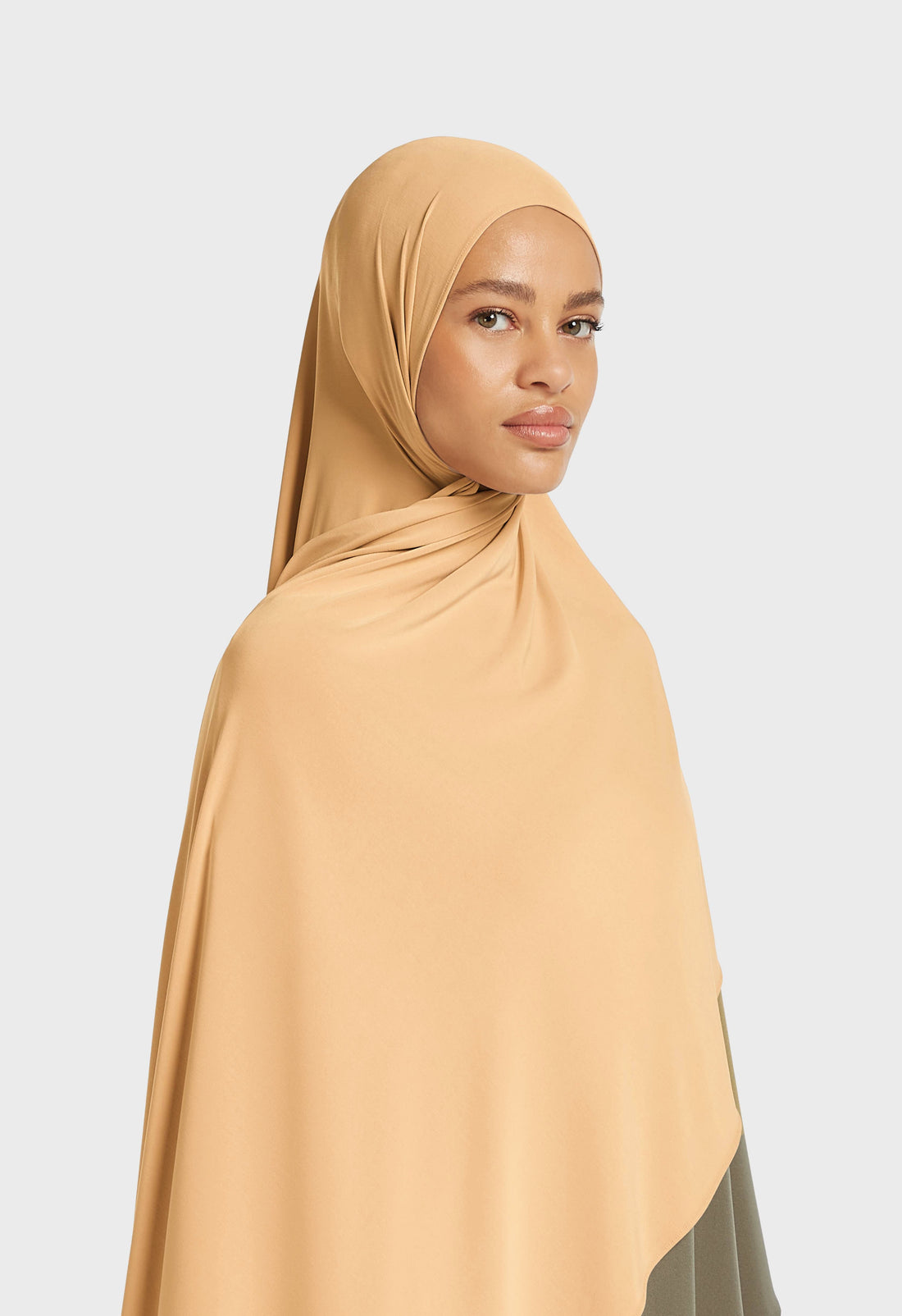 Atmungsaktiver Jersey-Schal | Beige Rosa