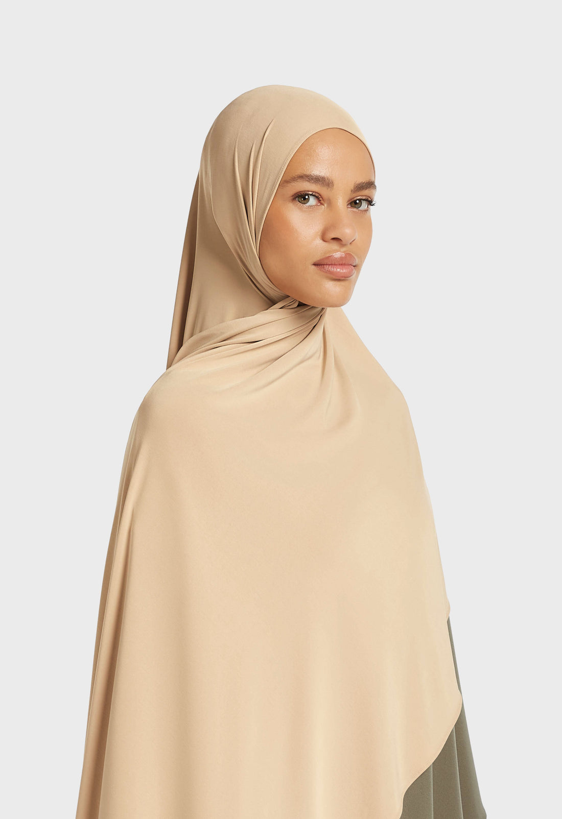 Atmungsaktiver Jersey-Schal | Cappuccino
