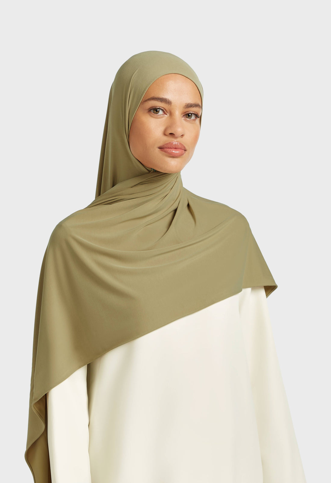Atmungsaktiver Jersey-Schal | Graugrün