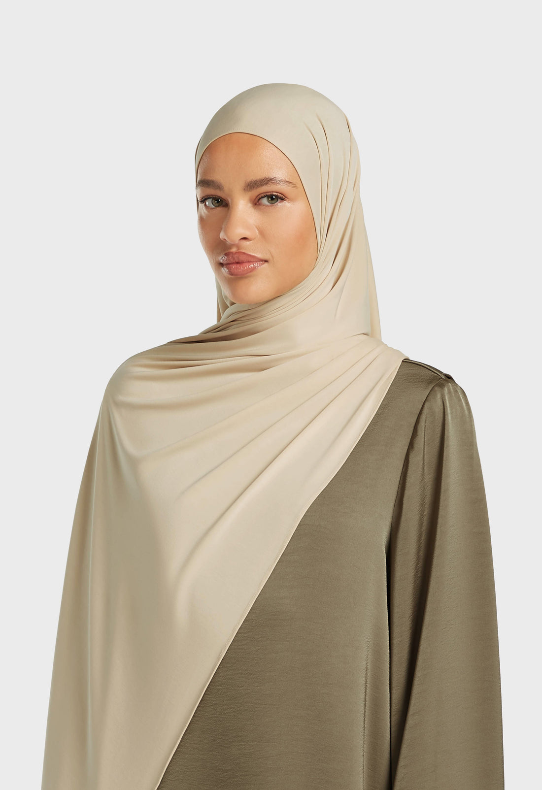 Atmungsaktiver Jersey-Schal | Sand