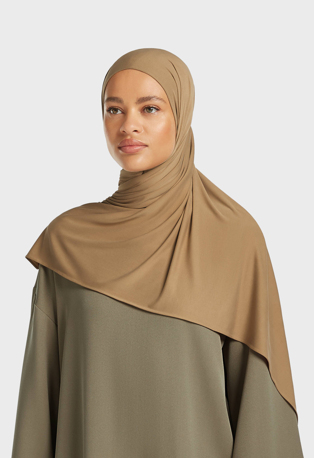 Atmungsaktiver Jersey-Schal | Soft Caramel