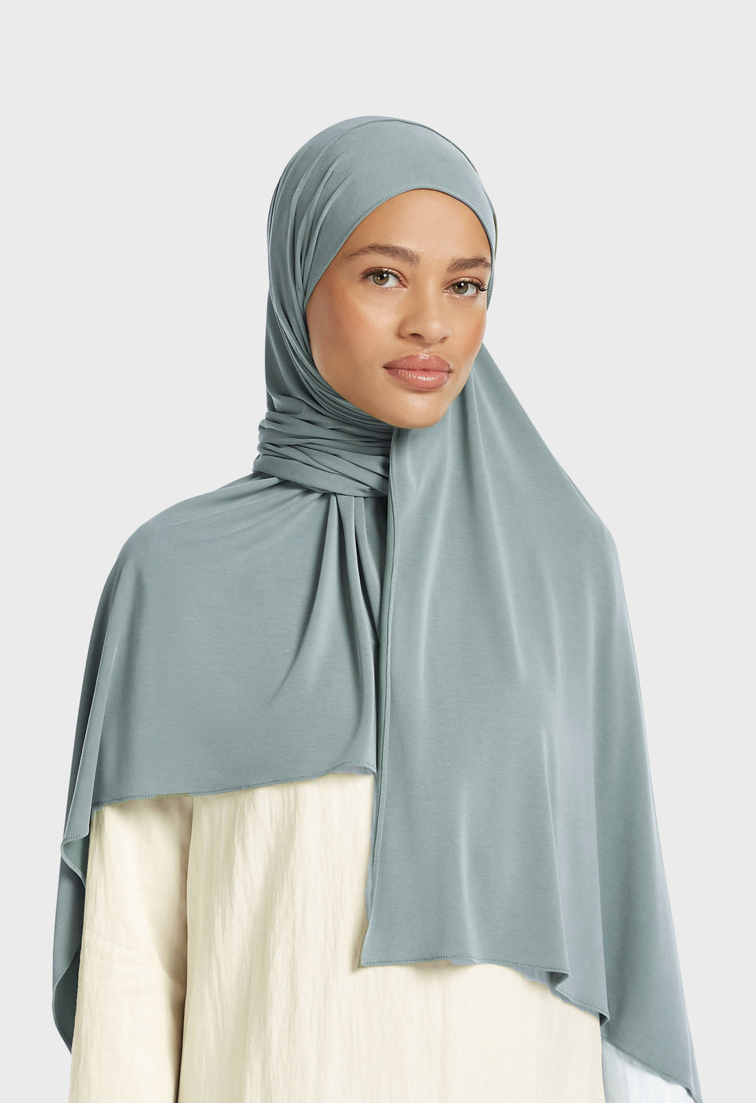 Atmungsaktiver Jersey-Schal | Misty Blue