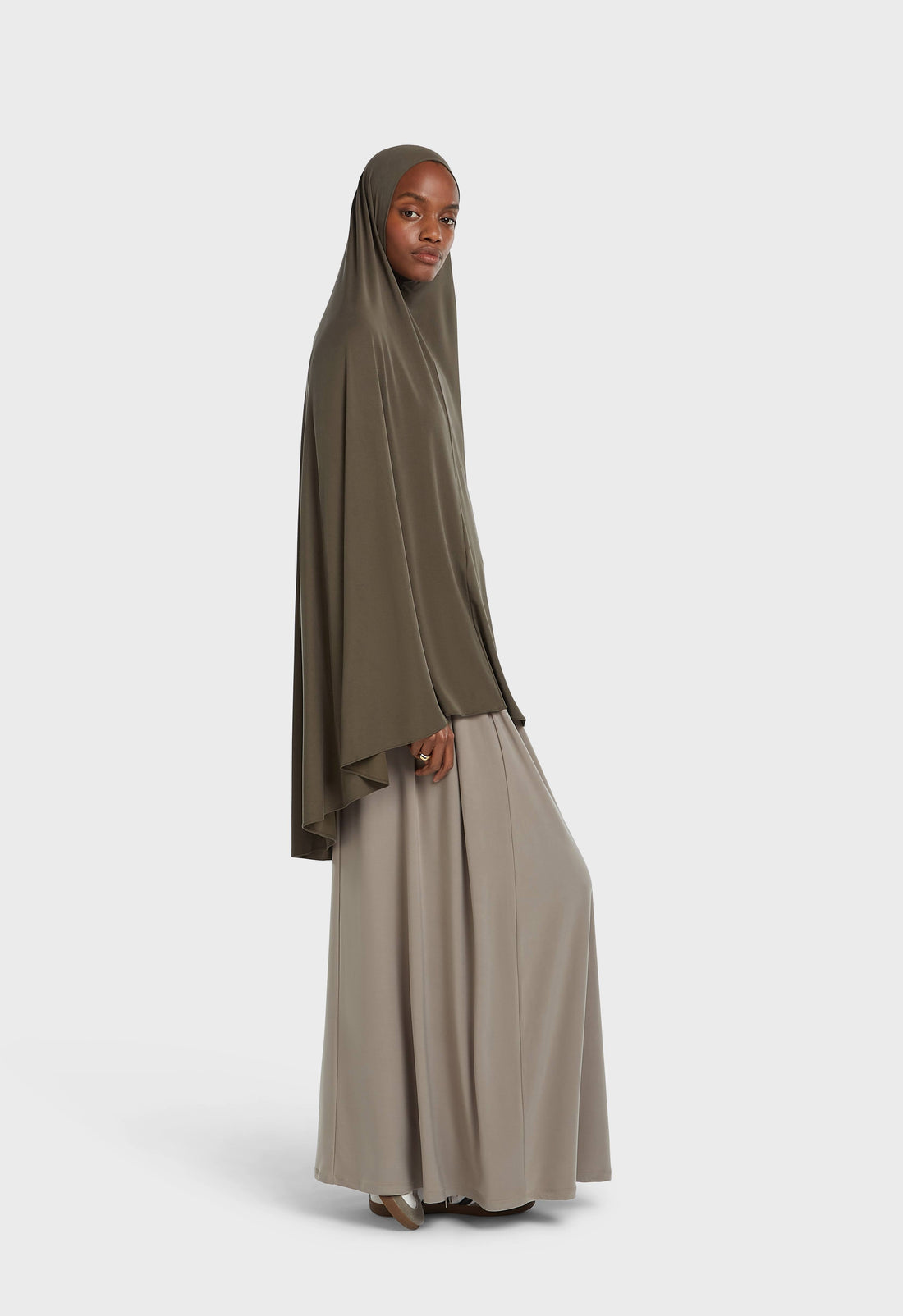 Atmungsaktiver Khimar | Tiefbraun