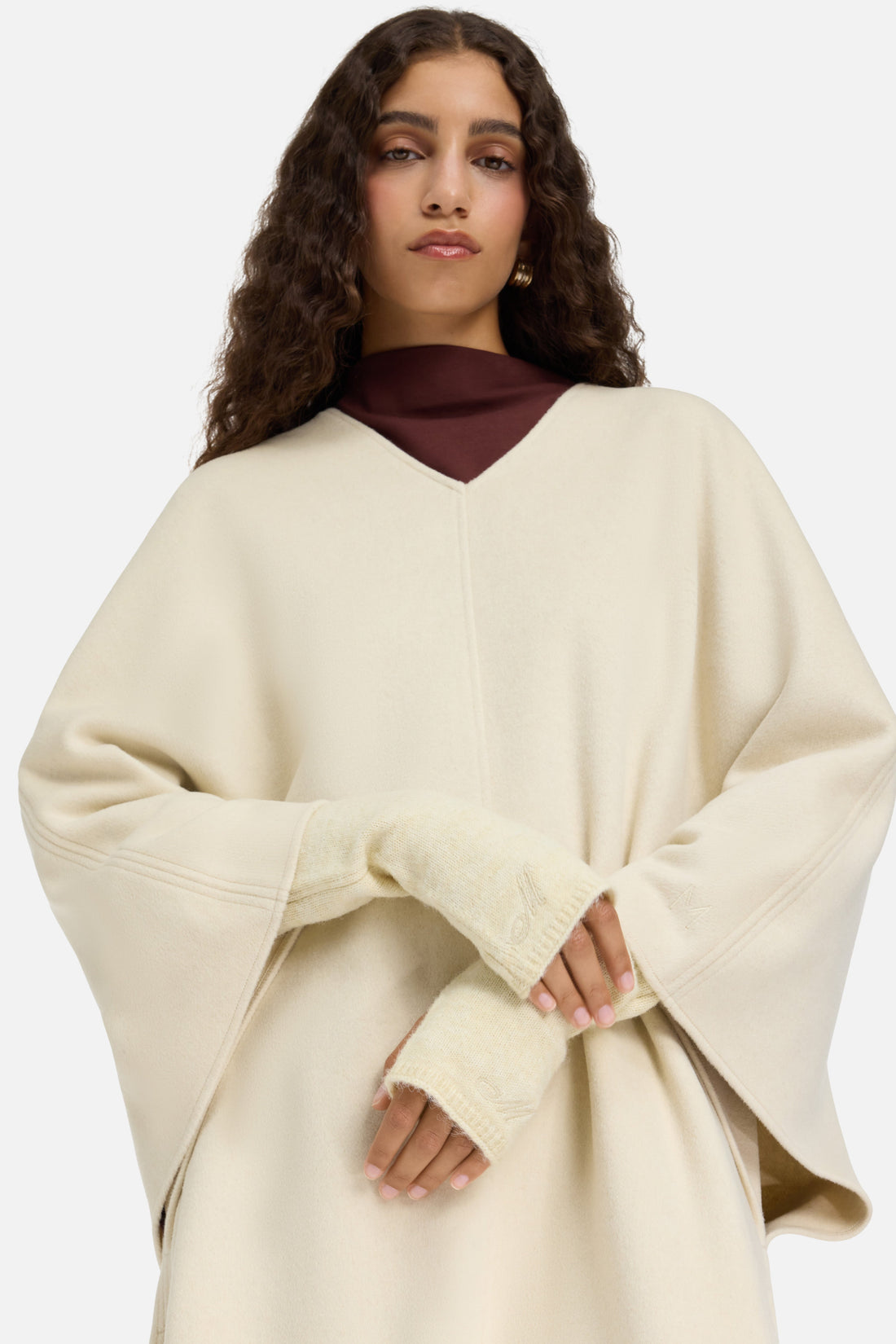 Gebürstete Trikot-Handschuhe | Cloud White