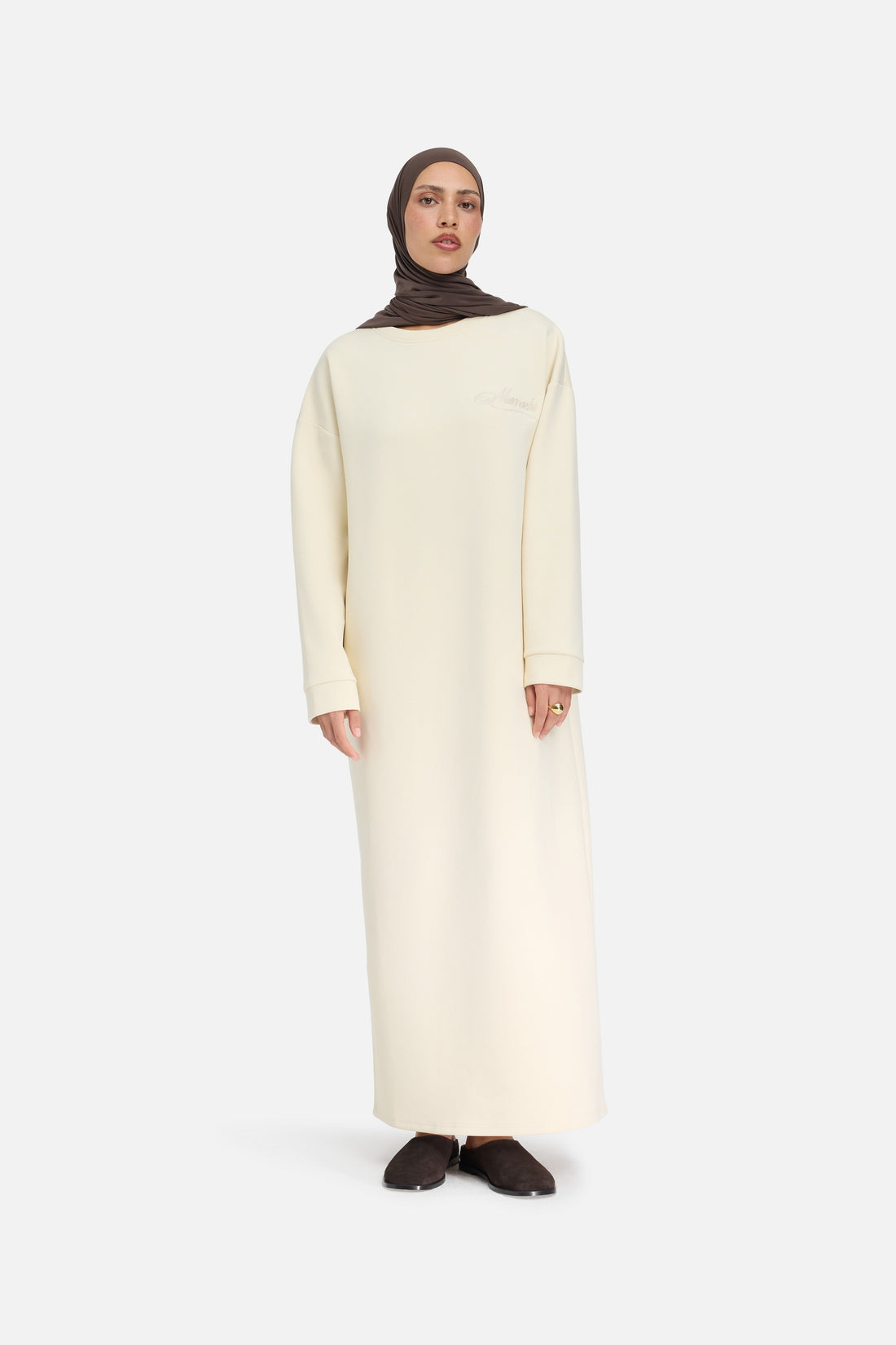 Gemütliches Sweatshirt-Kleid | Cloud White