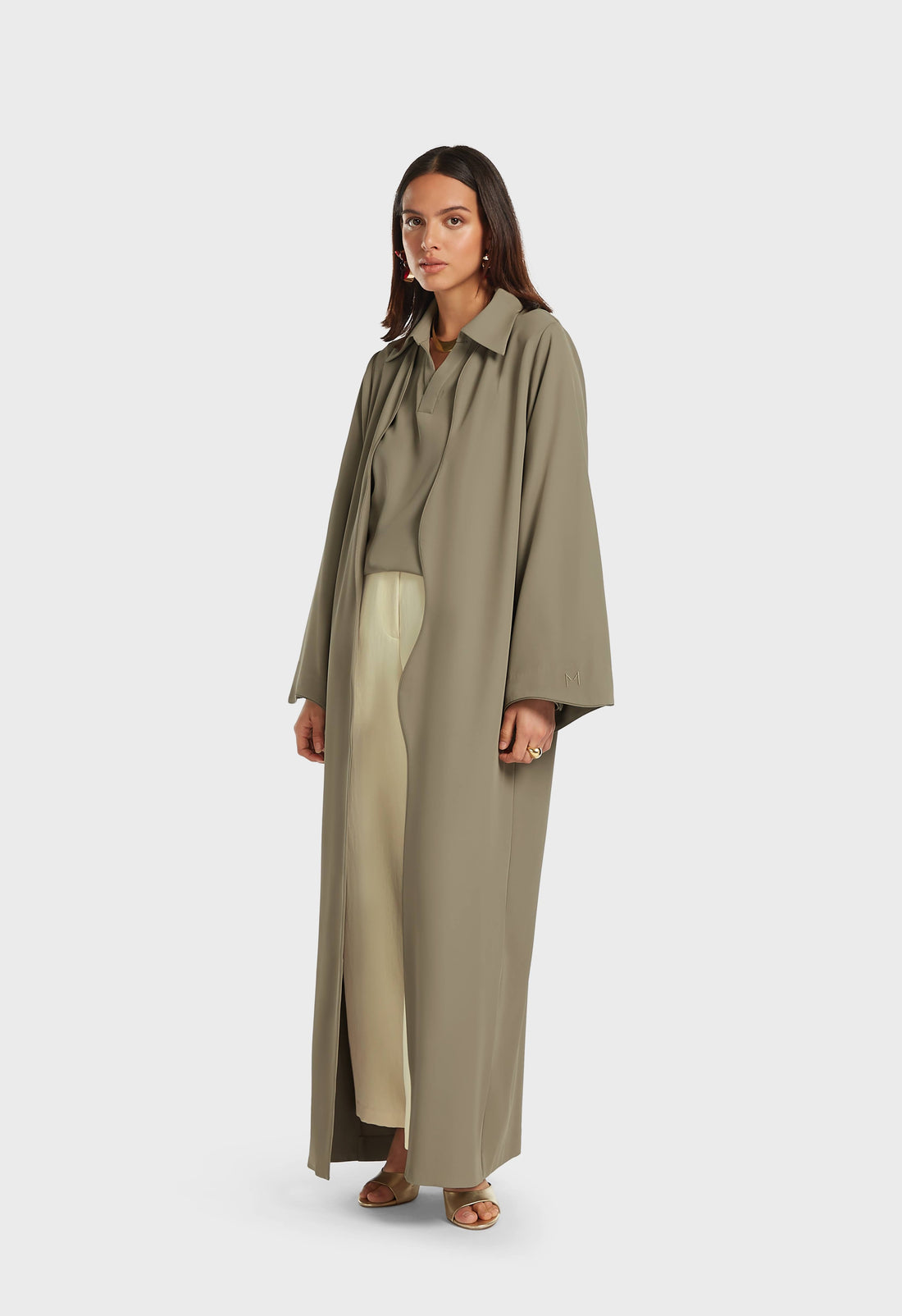 Abaya mit gebogenem Saum | Wüstensand