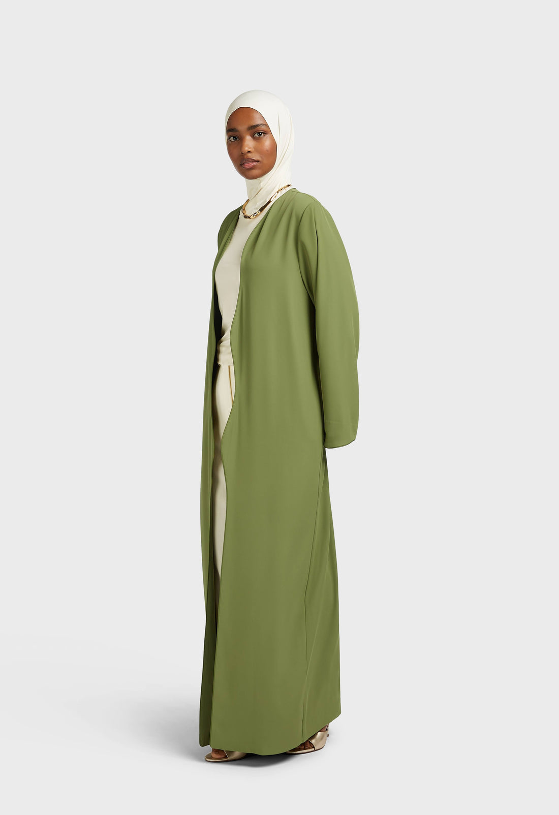 Geschwungene Saum-Abaya | Blatt