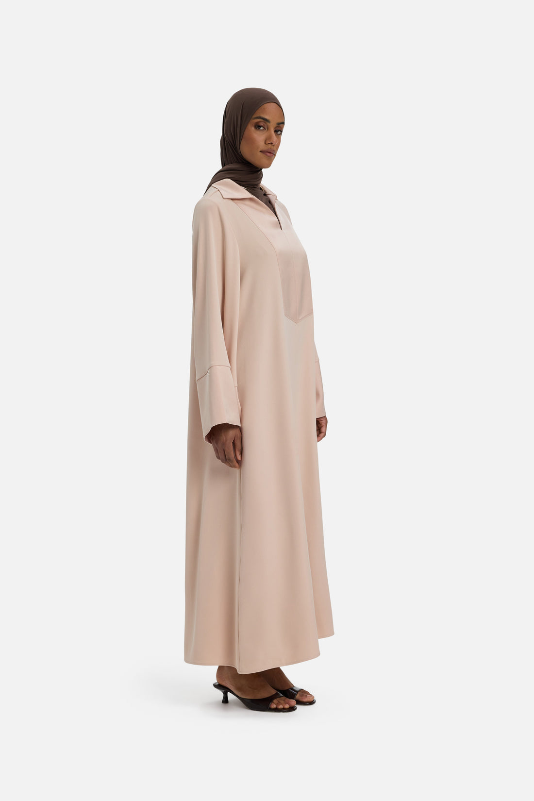 Kaflankleid, gerade geschnitten | Dark Rose