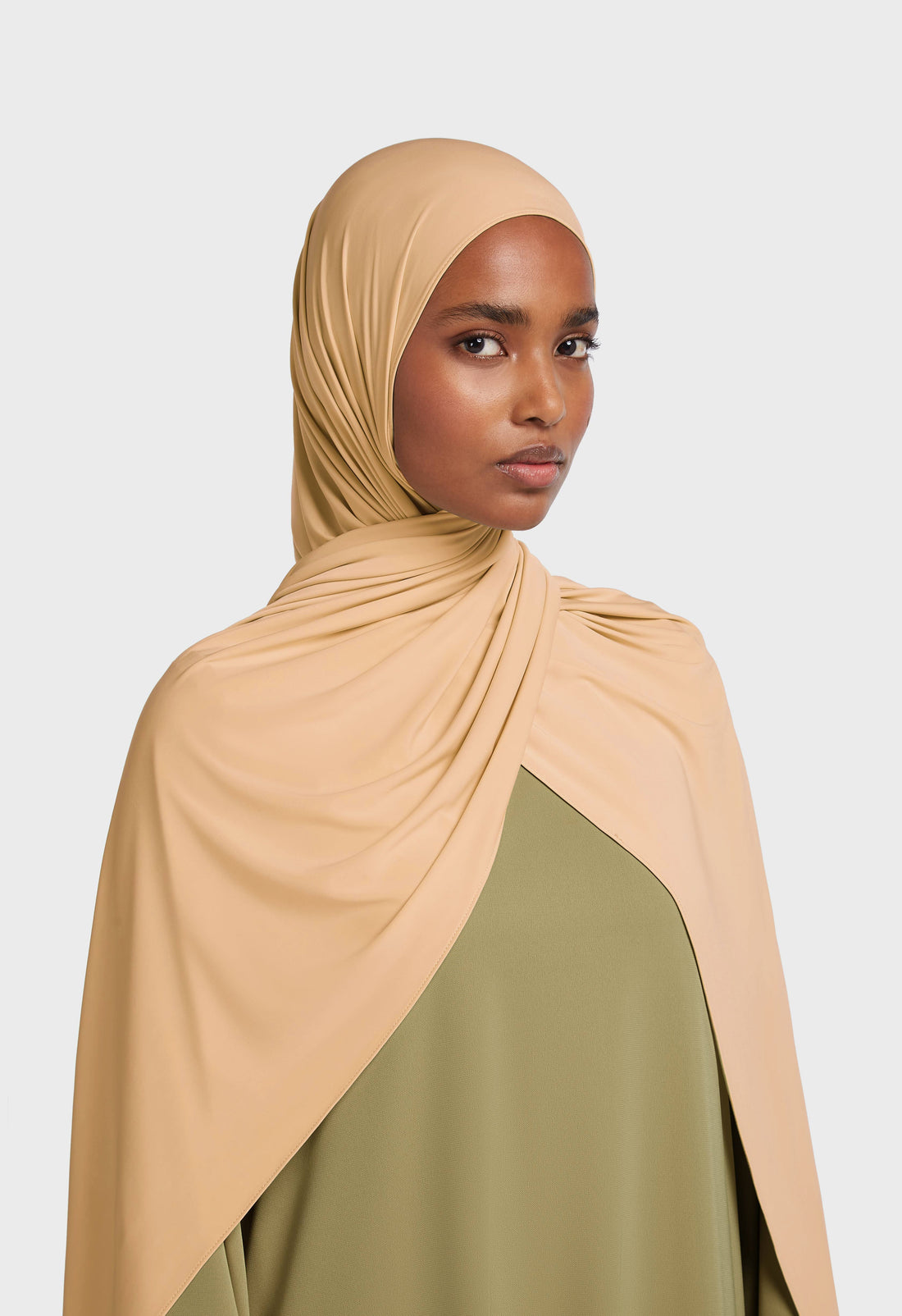 Schlauchschal aus Jersey | Beige Rosé