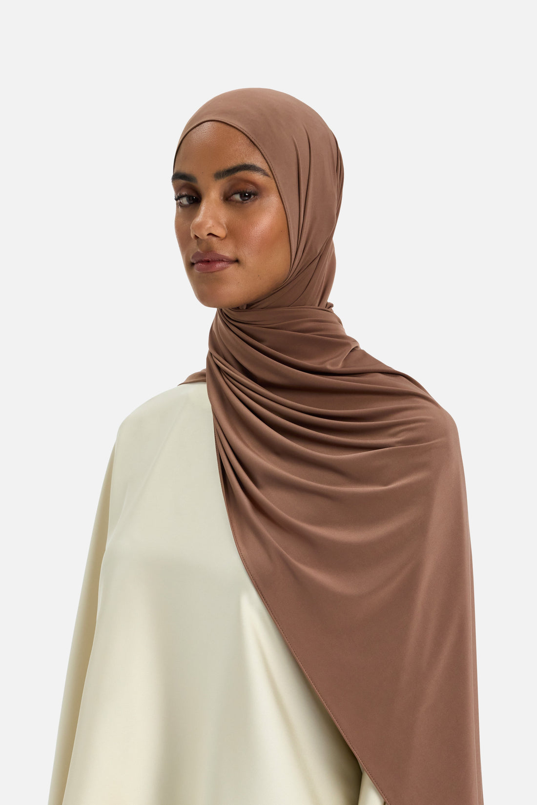 Flüssiger Jersey Schal | Espresso Erde