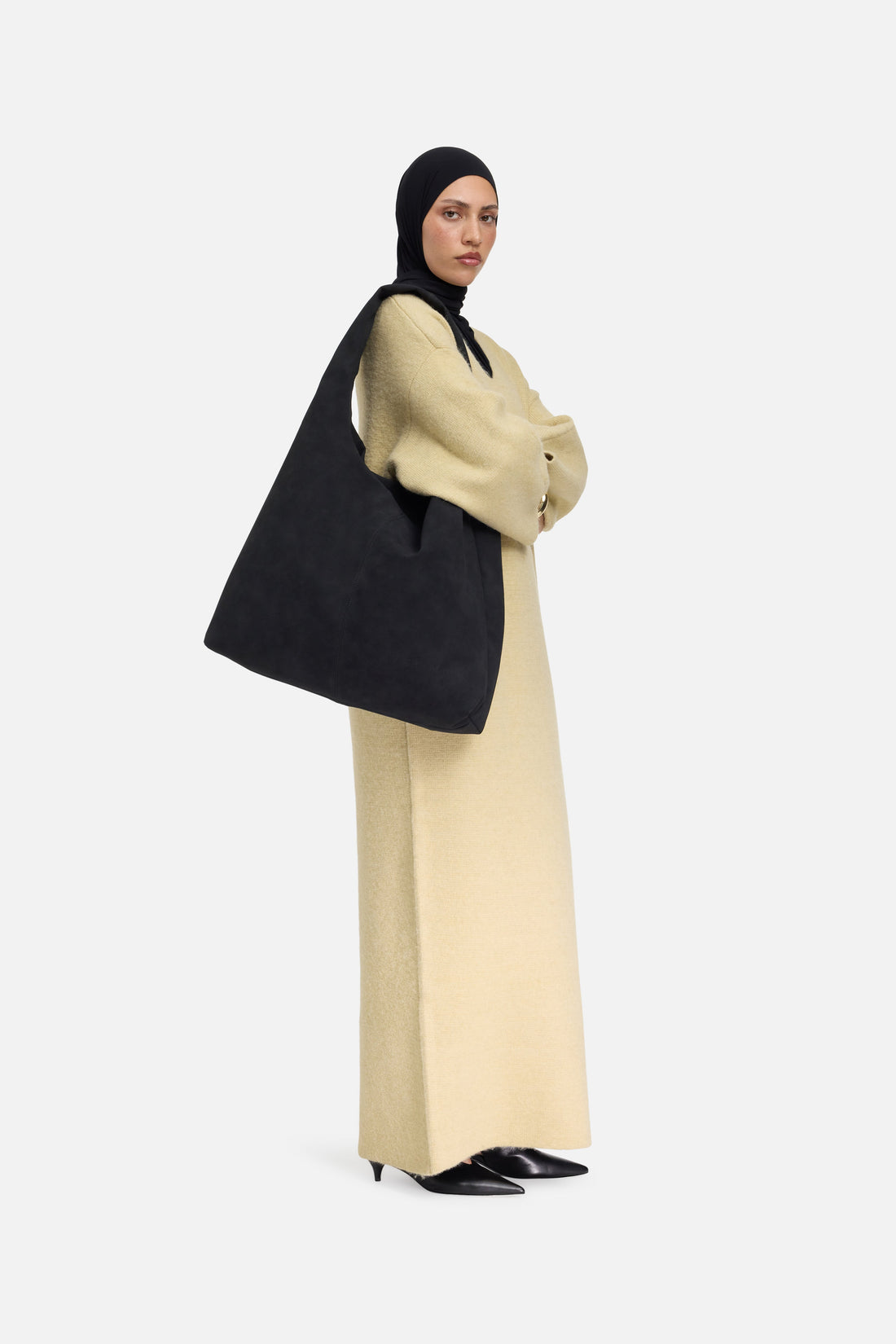 Maxi Oval Tasche | Schwarz