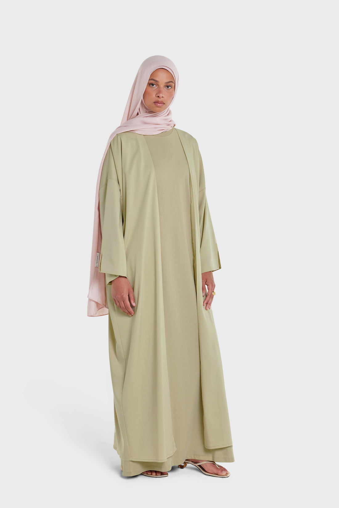 Baumwoll-Robe ohne Ärmel | Soft Khaki