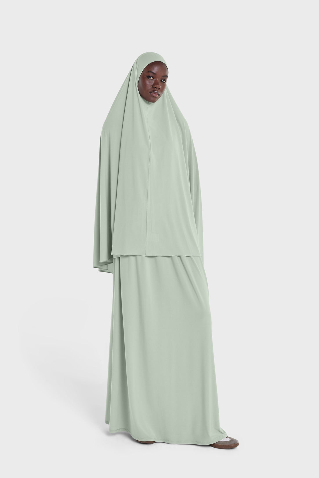 Gebetsrock aus Premium-Jersey | Misty Green