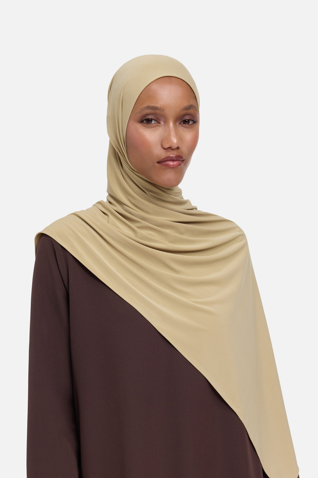 Premium Jersey Schal | Moosbeige