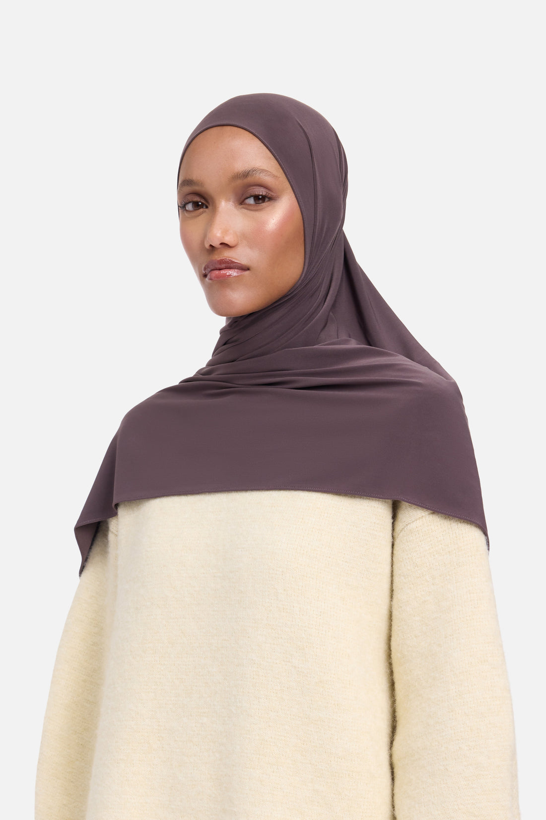 Premium Jersey Hijab | Aubergine