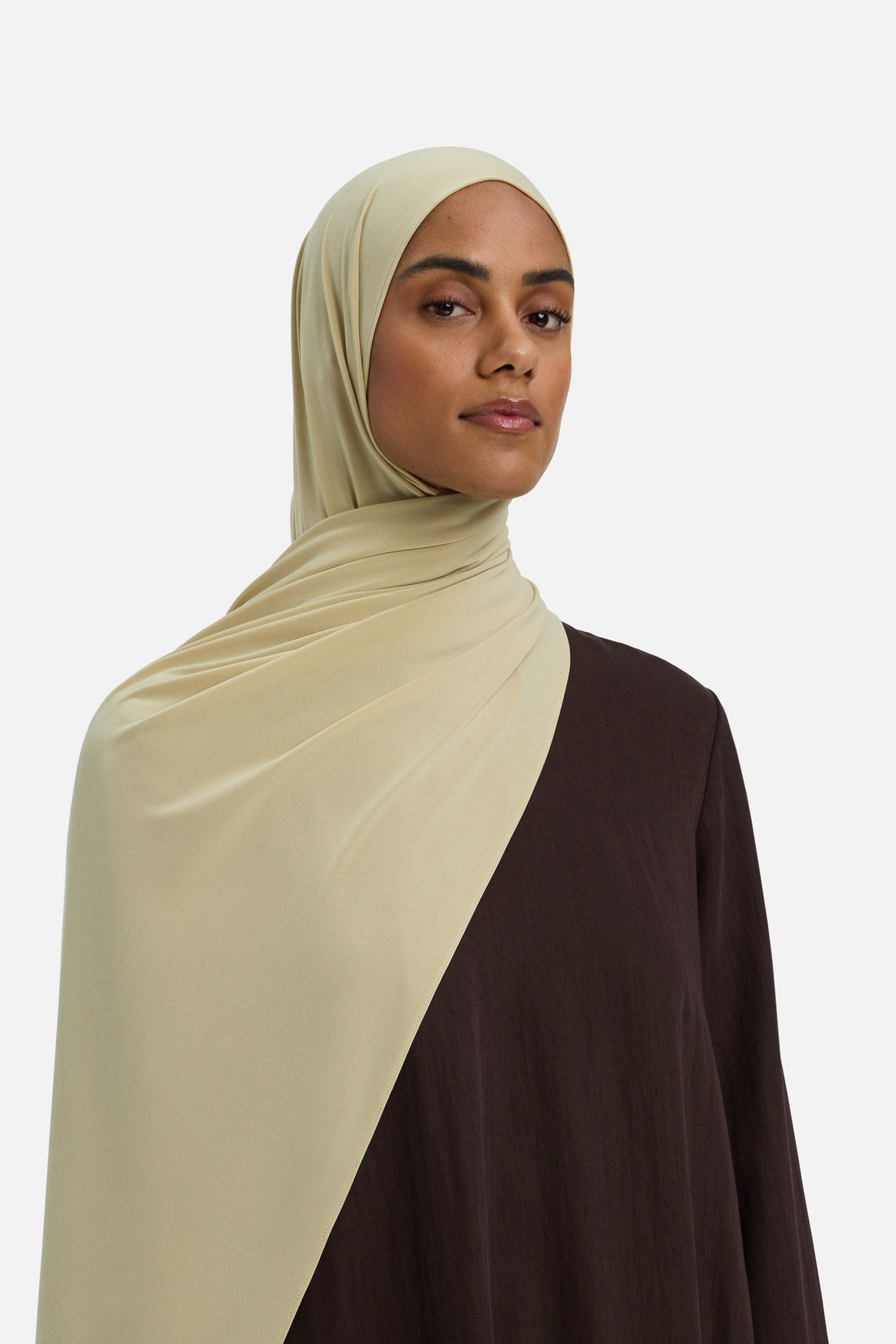 Premium Jersey Schal | Macadamia