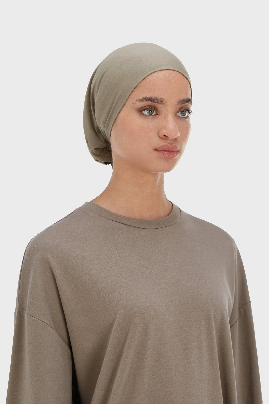 Bambus-Turban-Unterzieher | Taupe