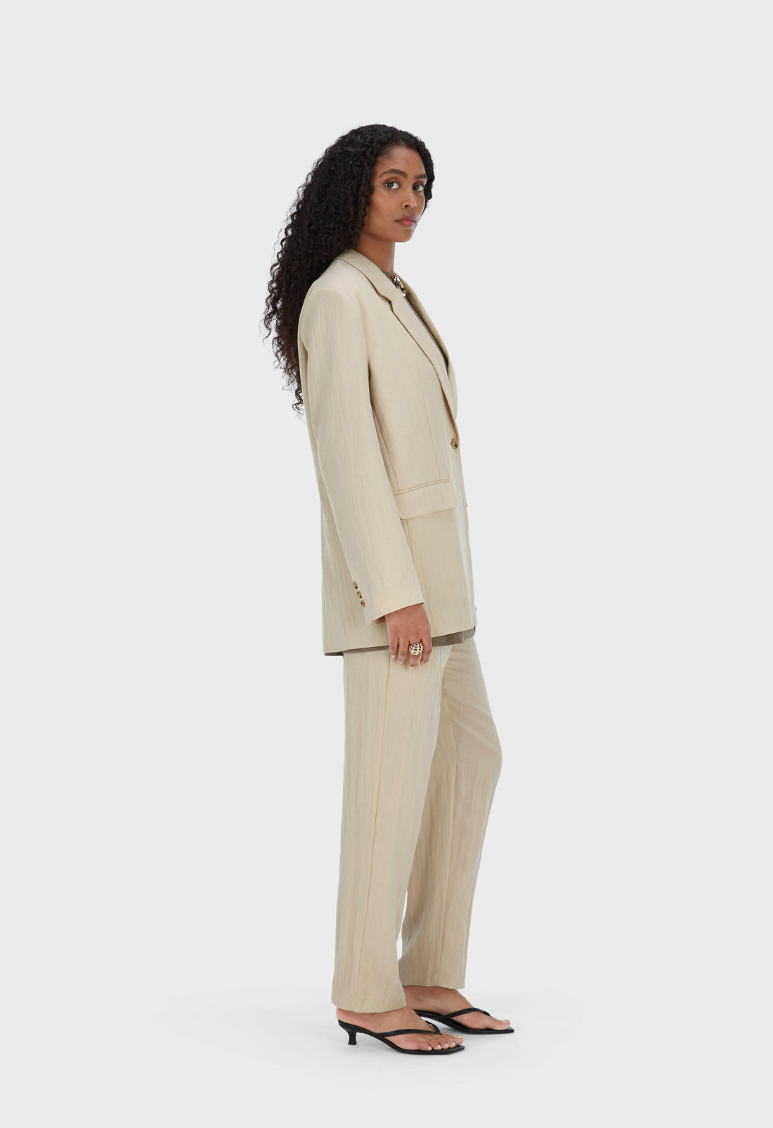 Kastiger Blazer | Sand