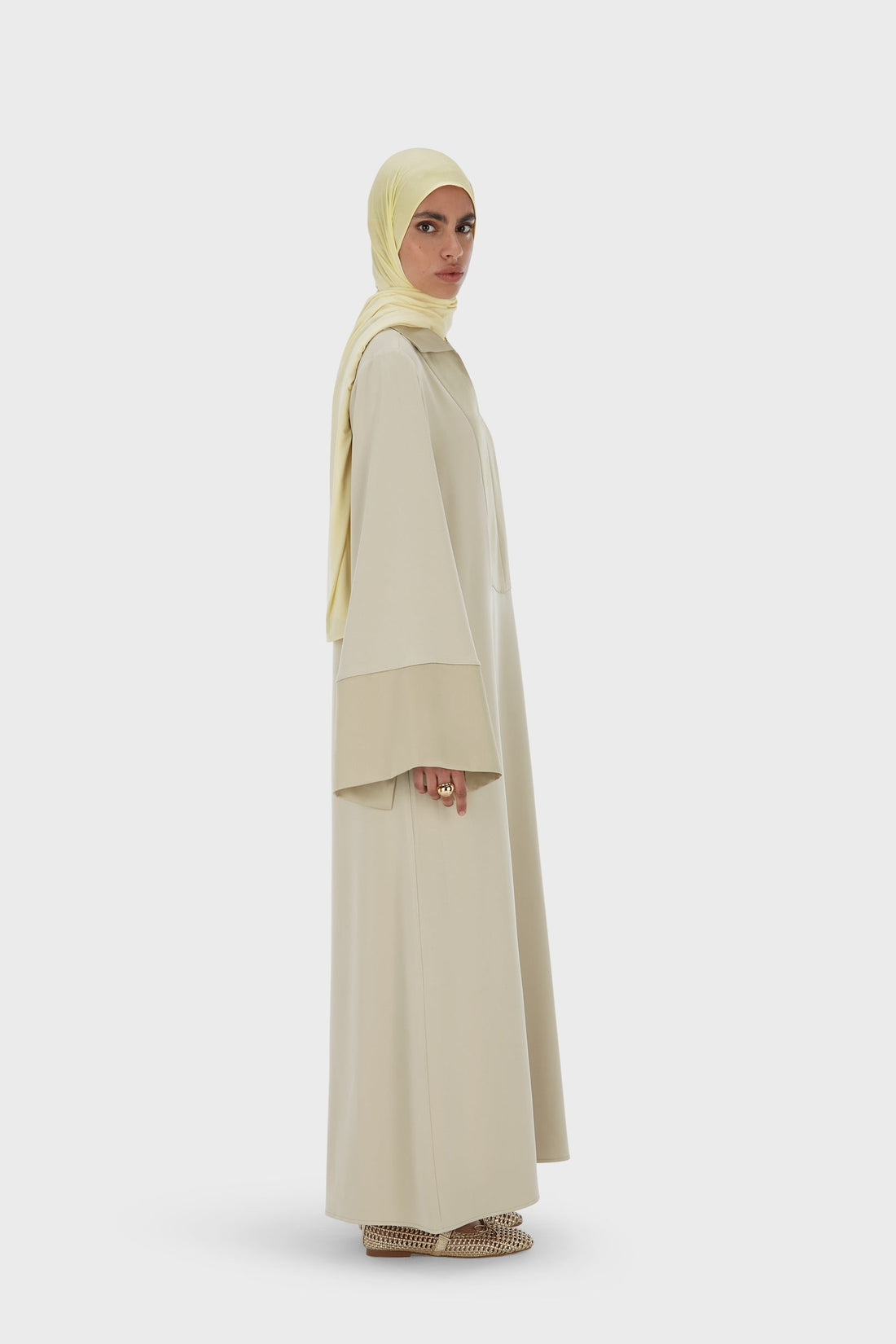 Kaftankleid Normalgröße | Moosgrau