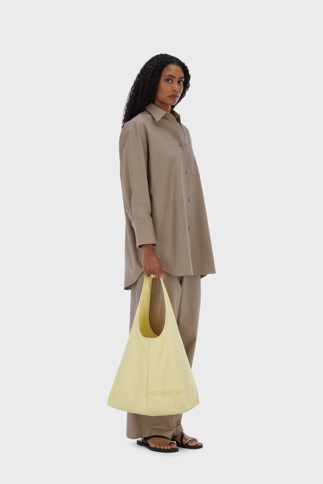 Ovale Korbtasche | Sorbet