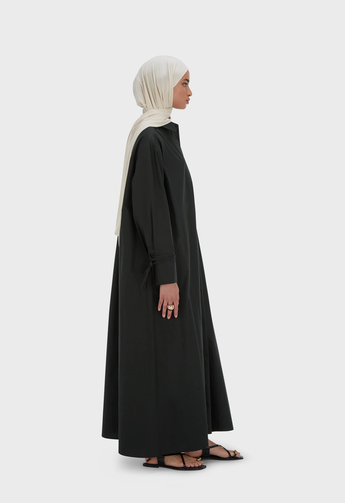 Popelinekleid | Schwarz