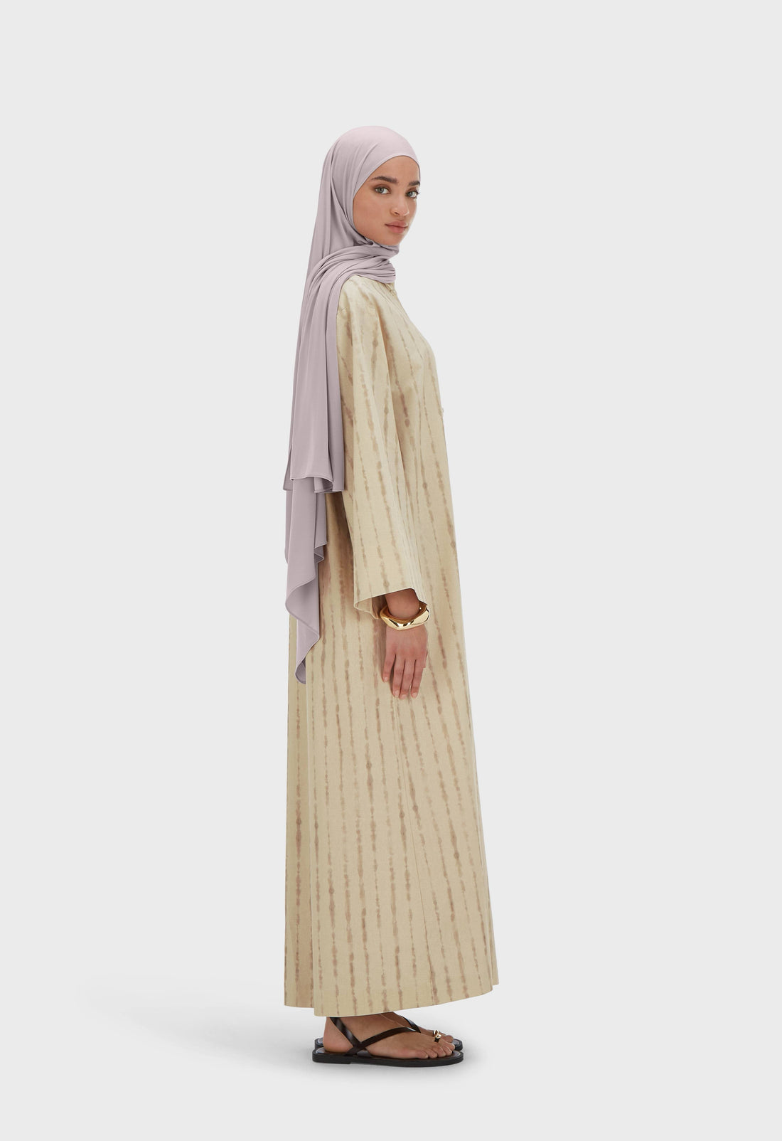 Shibori Robe Caftan | Brown Rice