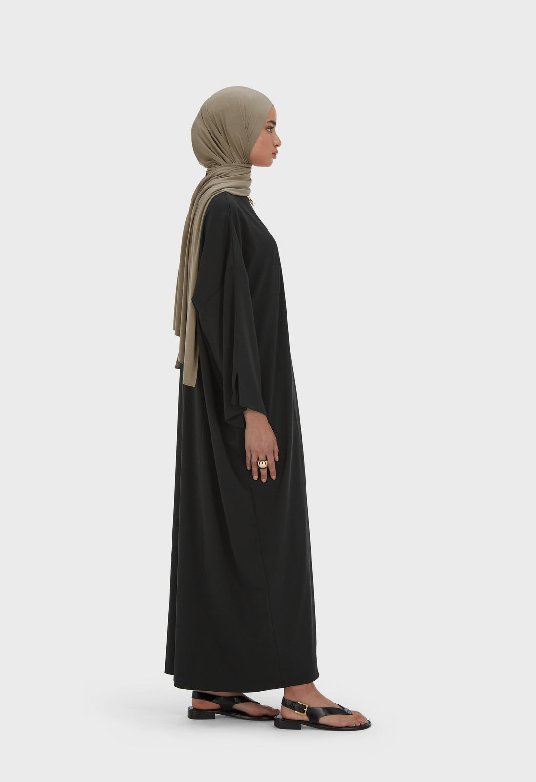 Ärmellose Robe | Schwarz
