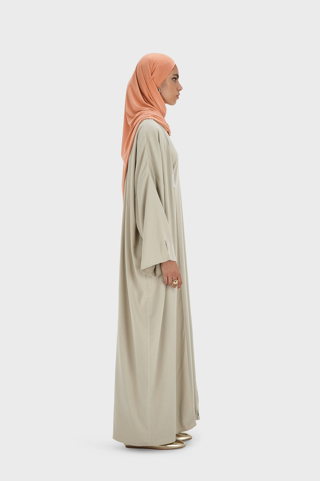 Ärmelloses gewebtes Minikleid | Moosgrau