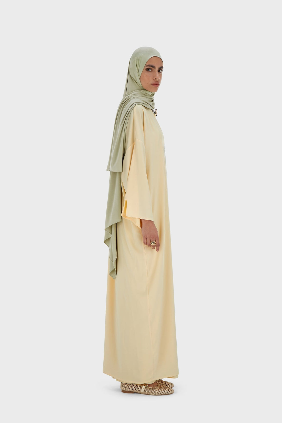 Ärmelloses gewebtes Kleid Normal | Sorbet