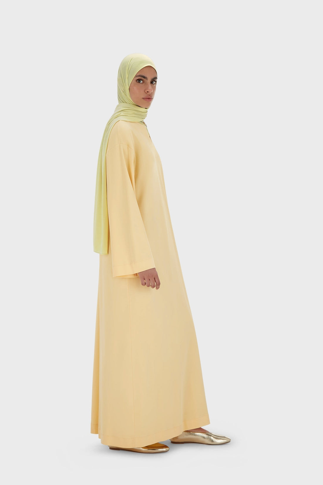 Sommer-Jersey-Kaftankleid | Sunset Yellow
