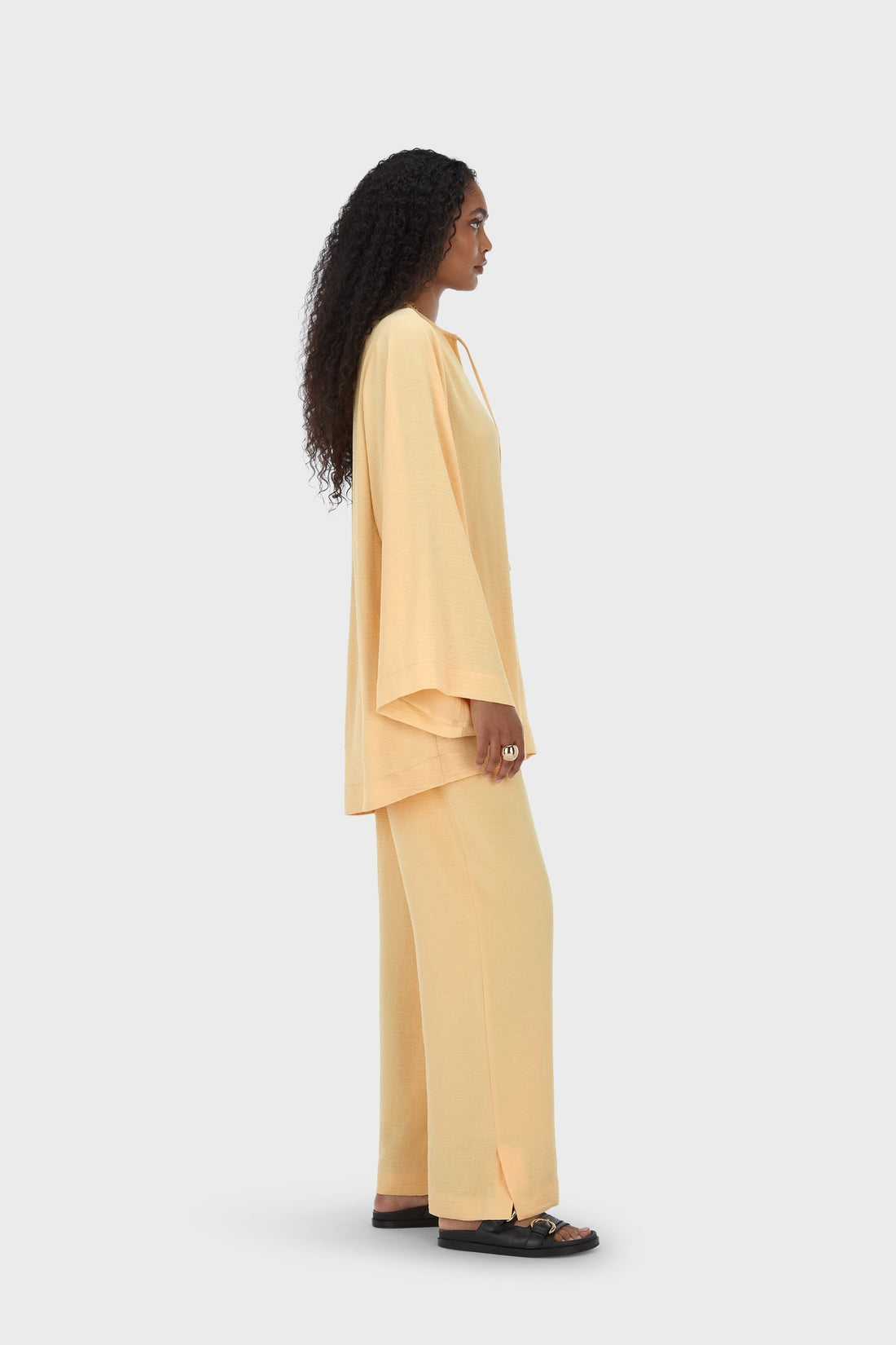 Sommerhose mit Streifen | Sunset Yellow