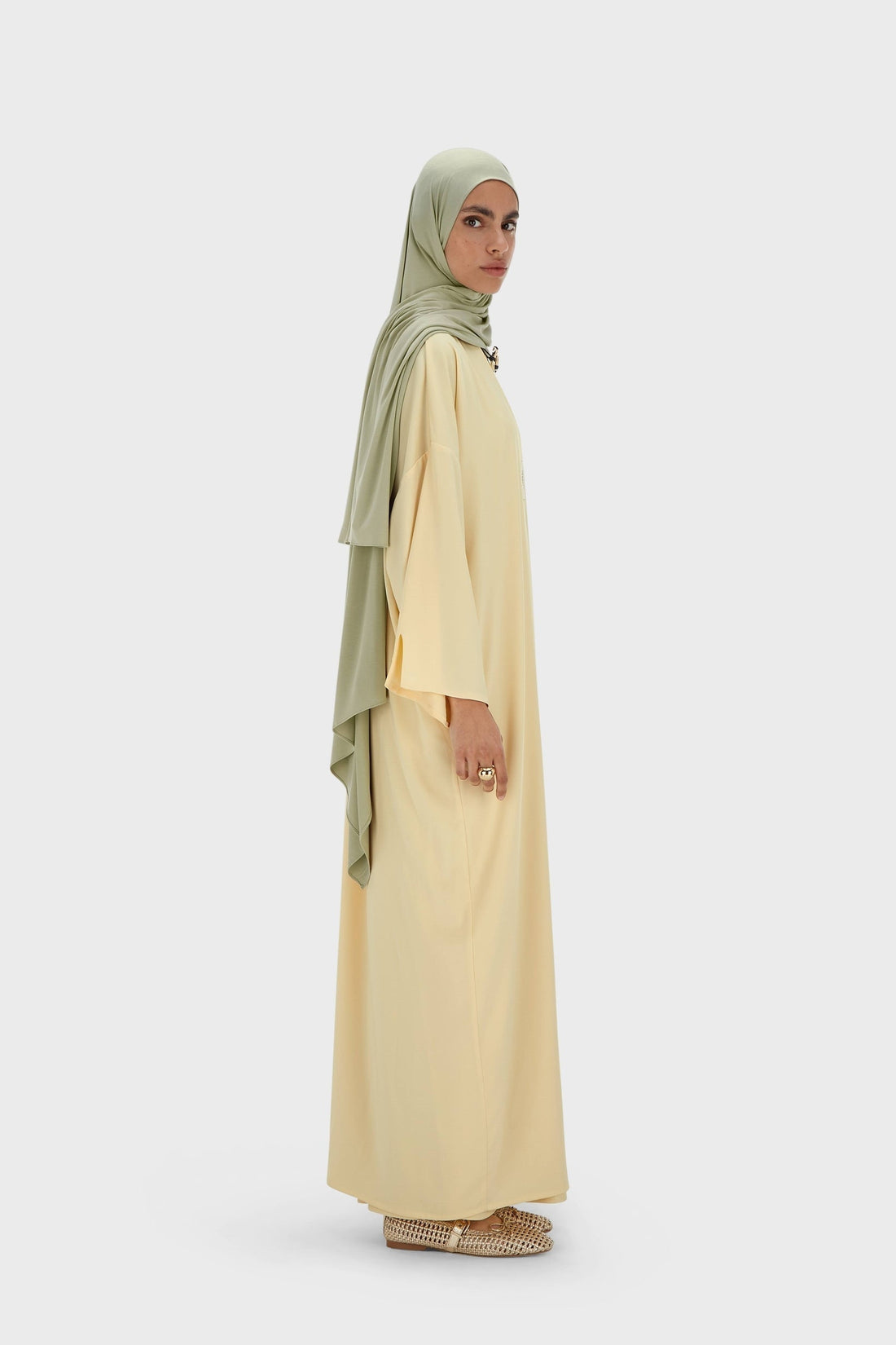 Gewebte Abaya Regulär | Sorbet