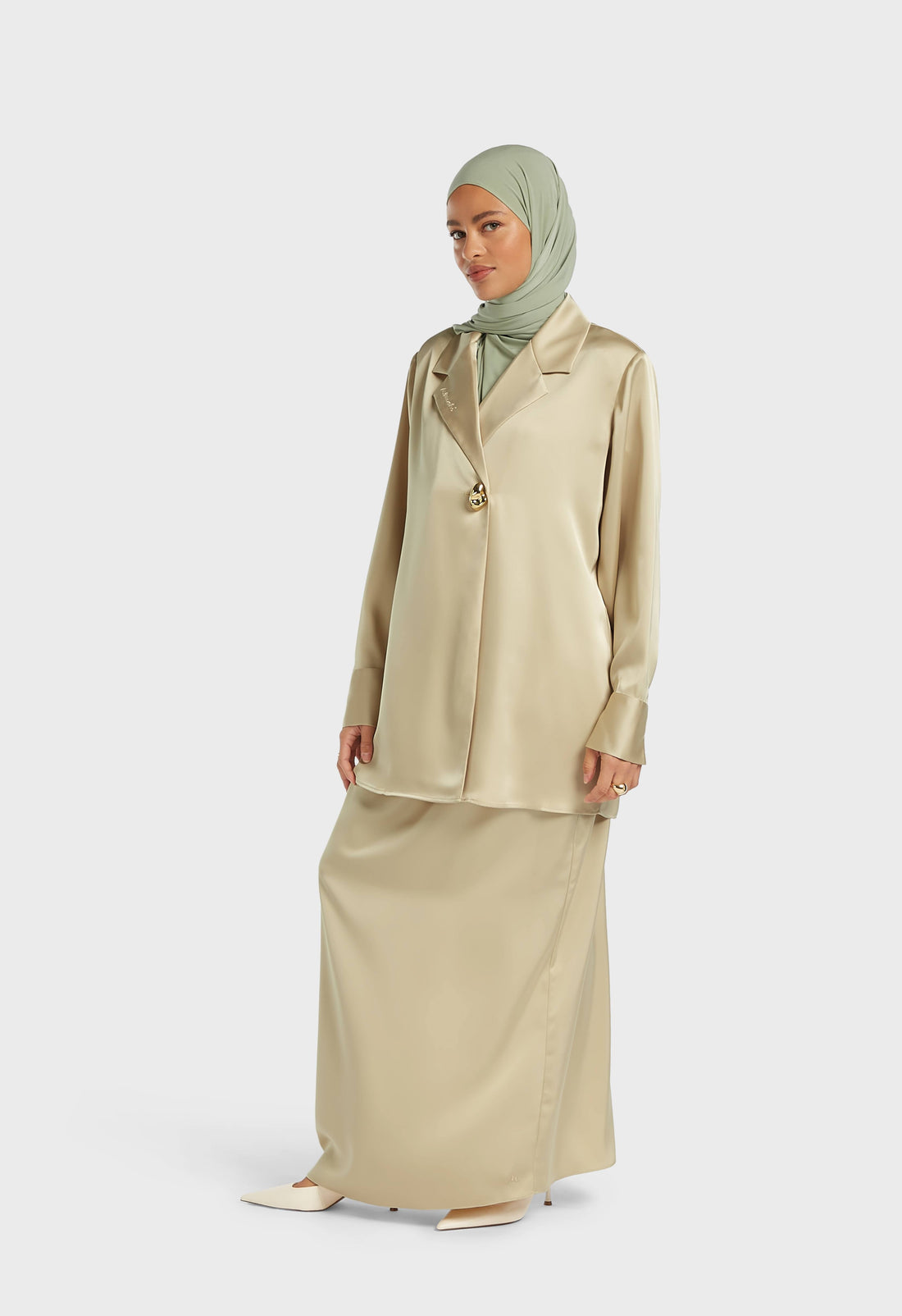 Satin-Blazer | Naturreis