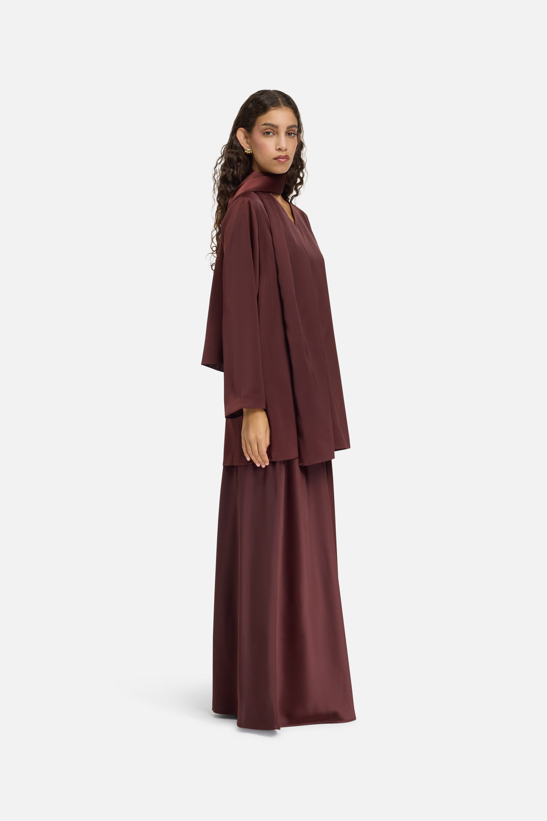 Schalbluse | Dark Cherry