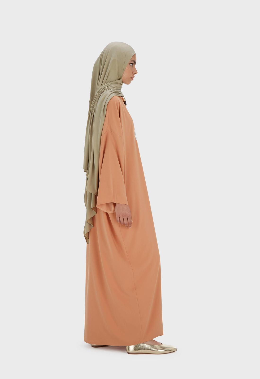 Sleeveless Tissé Robe Régulier | Pastel Orange