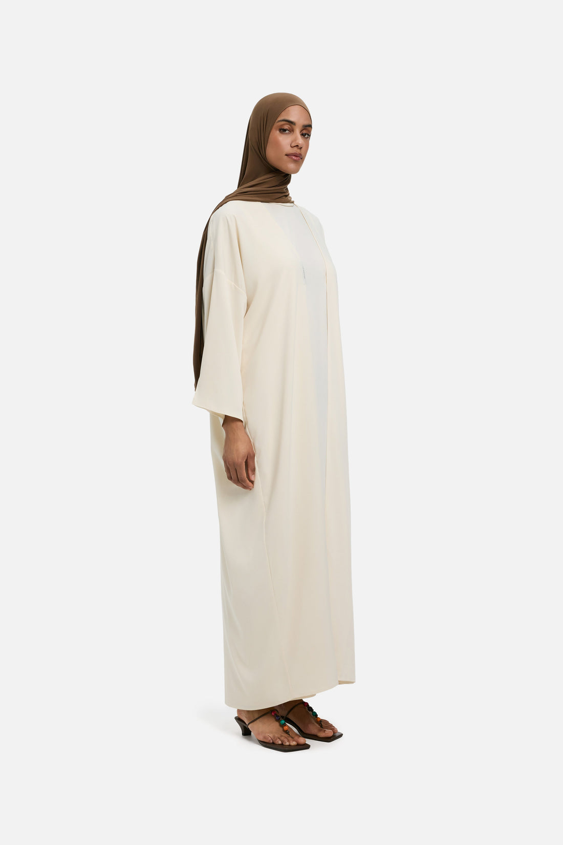 Sleeveless Tissé Robe Régulier | Off White
