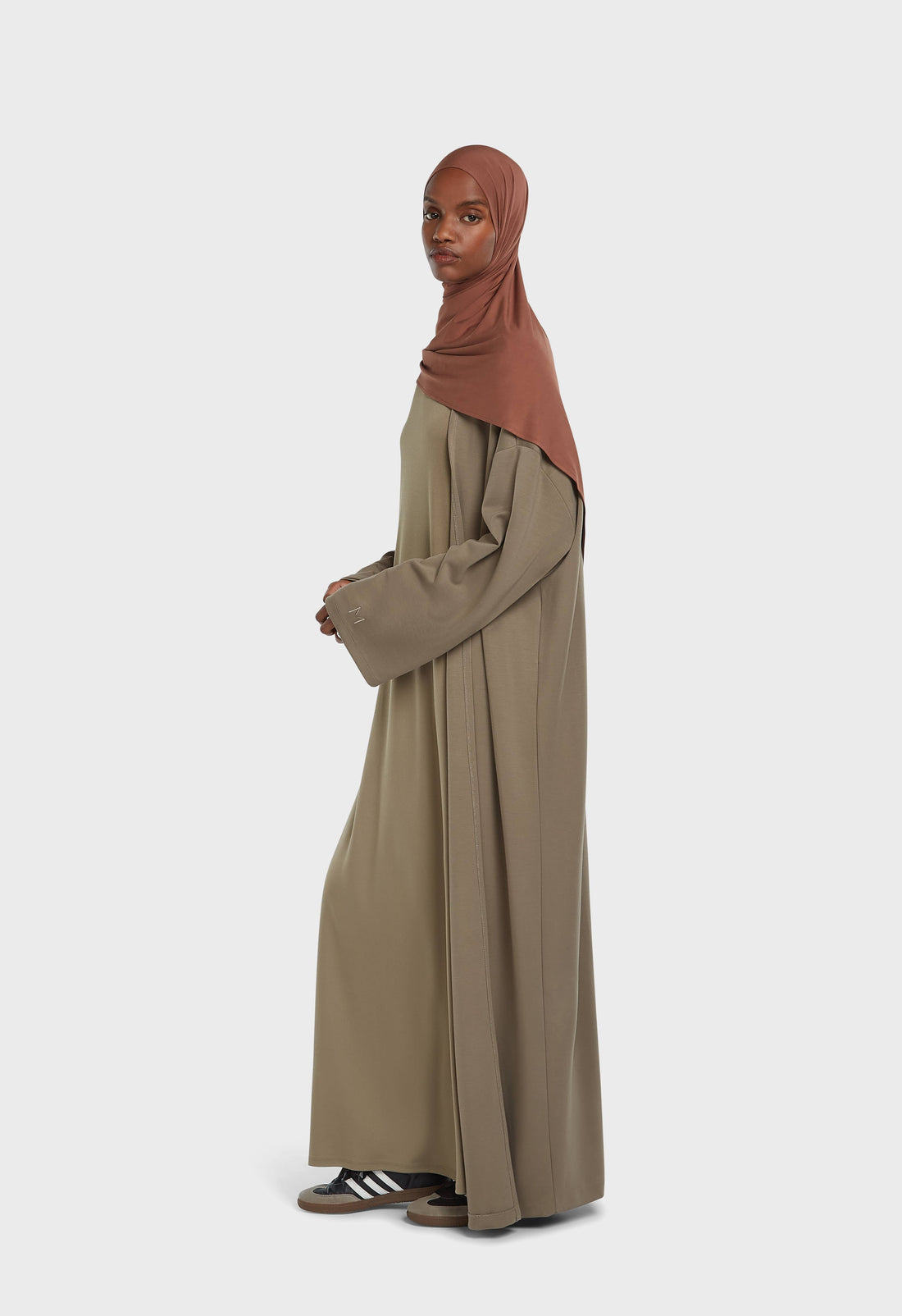 Weiche Rayonne Abaya | Wüstenbraun
