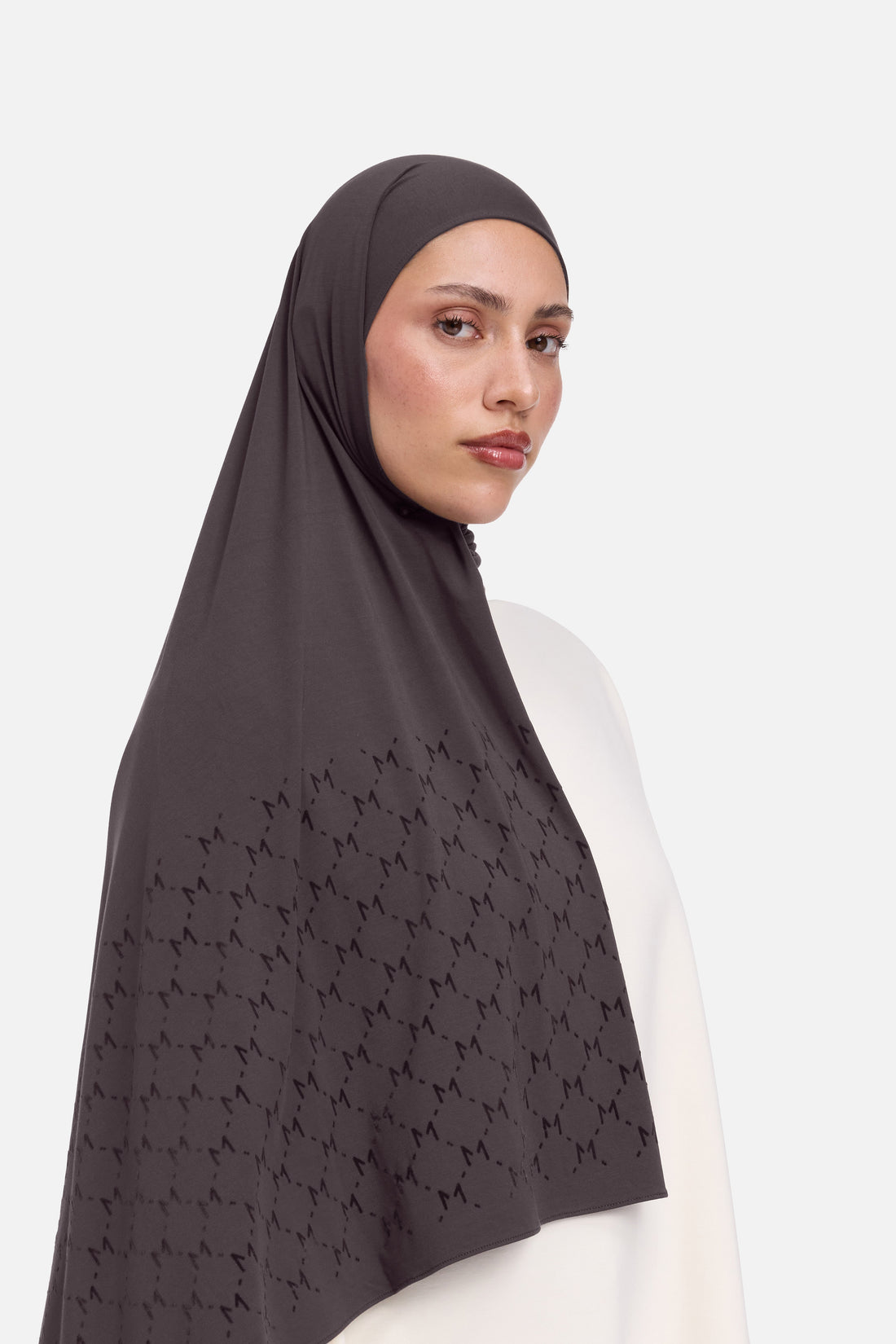 Das Monogram Flock Premium Tuch | Aubergine