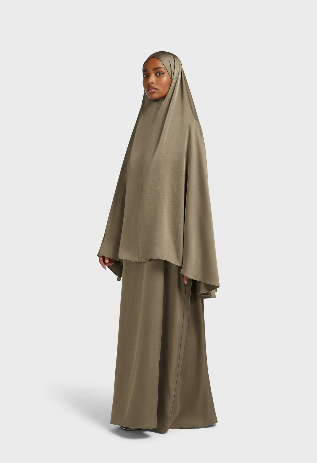 Satin-Khimar | Wüstengrau