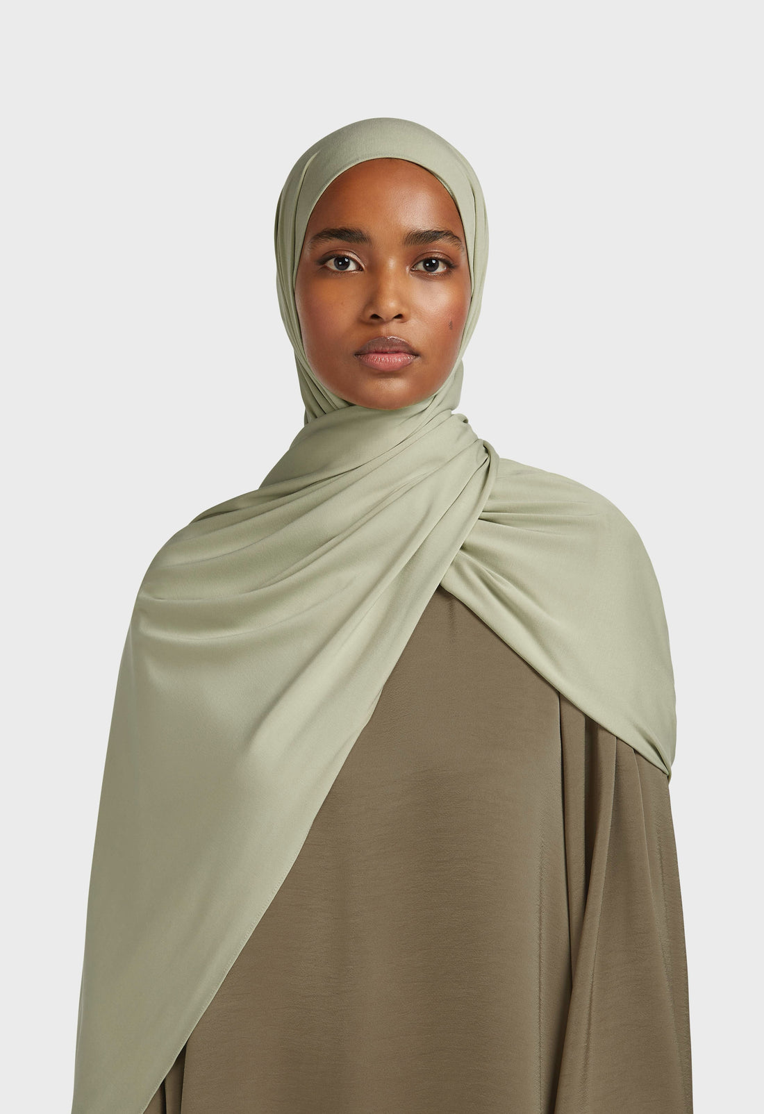 Bambus Jersey Schal | Moosgrau